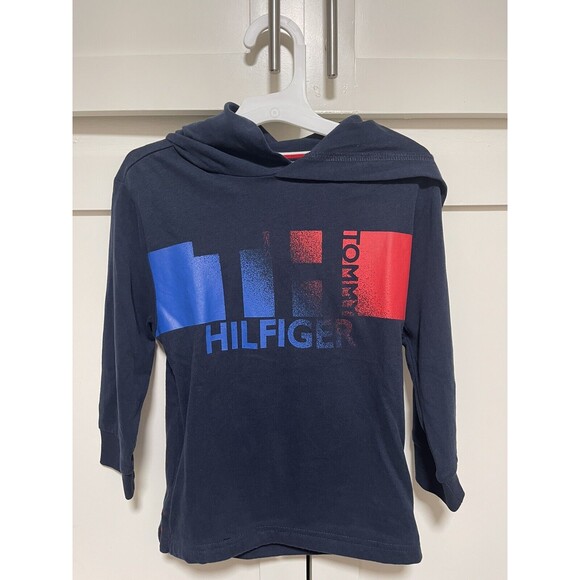 Tommy Hilfiger Other - Tommy Hilfiger Hoodie Navy Long Sleeve Toddler cotton Sz 3T NWT